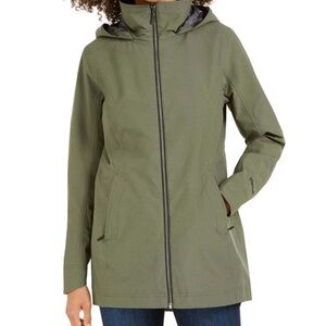 Marmot Green Utility Jacket with Hood and Weather-Resistant Material